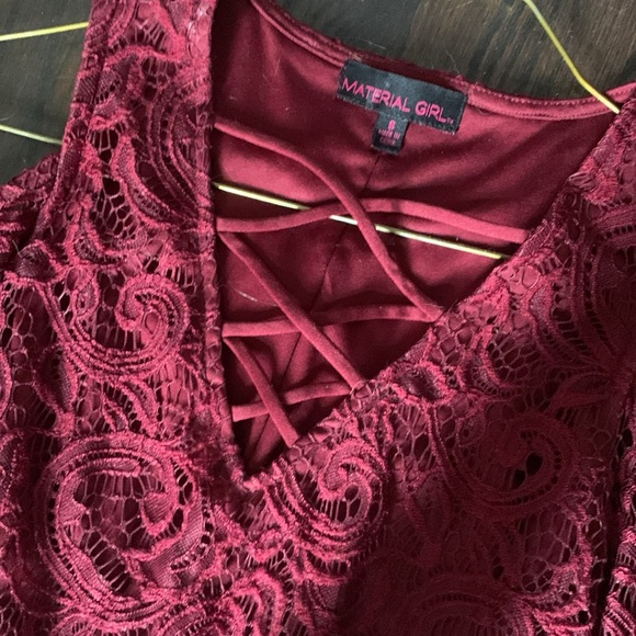 Material Girl Cold Shoulder Lace Dress - Picture 3 of 6